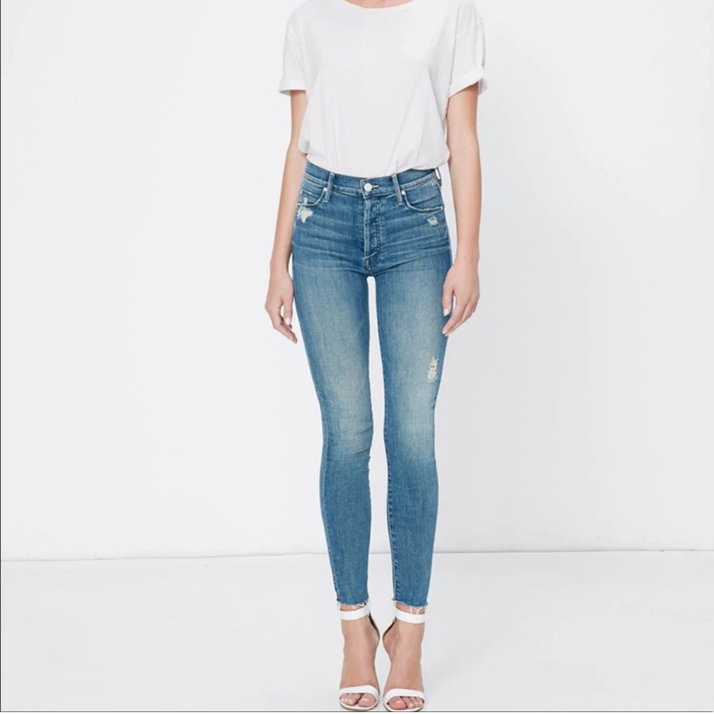 Mother Stunner Ankle Fray in Graffiti Girl